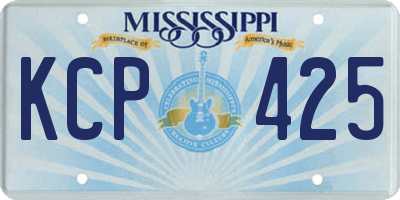 MS license plate KCP425