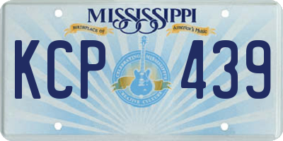 MS license plate KCP439