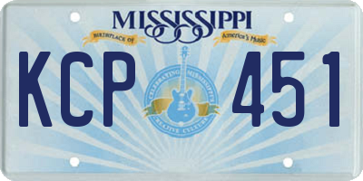 MS license plate KCP451