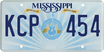 MS license plate KCP454