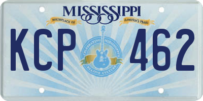 MS license plate KCP462