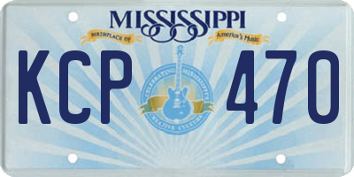 MS license plate KCP470