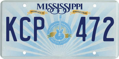 MS license plate KCP472