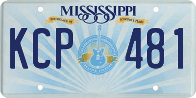 MS license plate KCP481
