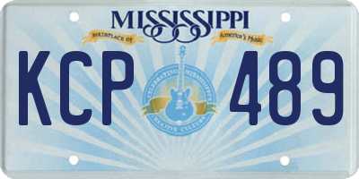 MS license plate KCP489