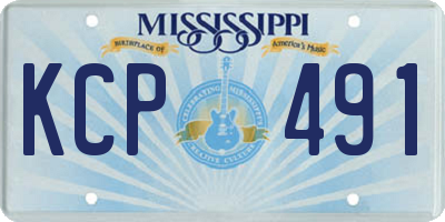 MS license plate KCP491