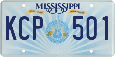MS license plate KCP501