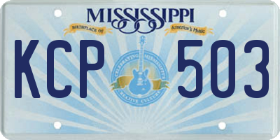 MS license plate KCP503