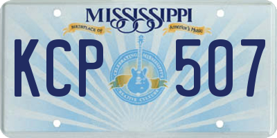 MS license plate KCP507