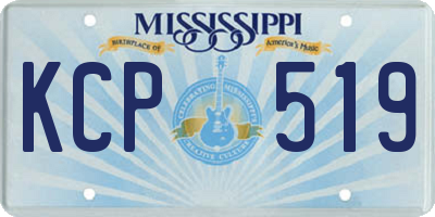 MS license plate KCP519
