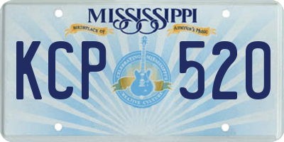 MS license plate KCP520