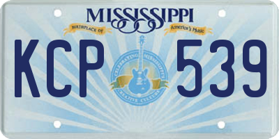 MS license plate KCP539