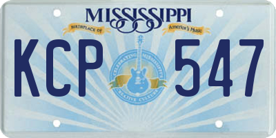 MS license plate KCP547