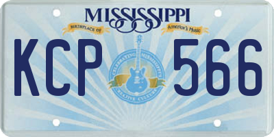 MS license plate KCP566