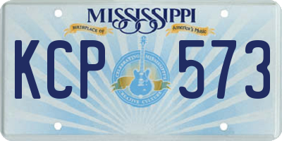MS license plate KCP573