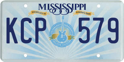 MS license plate KCP579