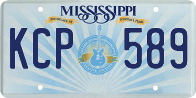 MS license plate KCP589