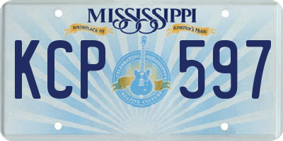 MS license plate KCP597