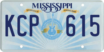 MS license plate KCP615