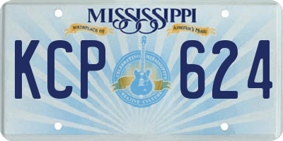 MS license plate KCP624
