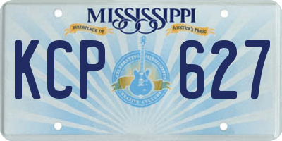 MS license plate KCP627