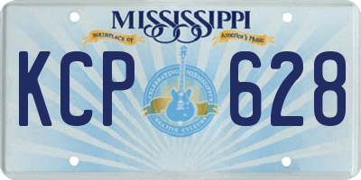 MS license plate KCP628
