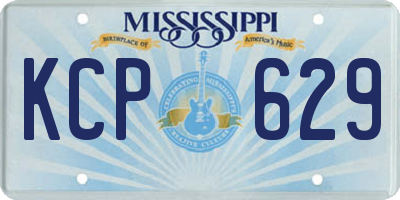 MS license plate KCP629