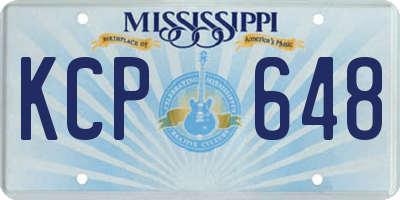 MS license plate KCP648