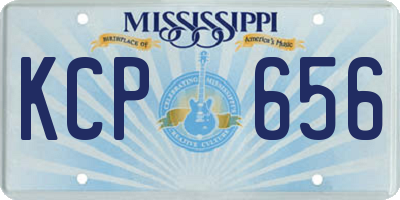 MS license plate KCP656