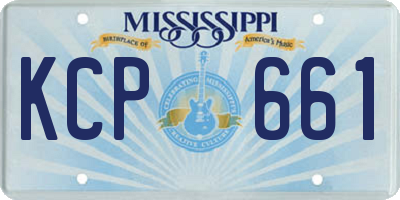 MS license plate KCP661