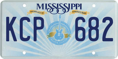 MS license plate KCP682