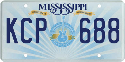 MS license plate KCP688