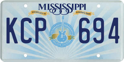 MS license plate KCP694