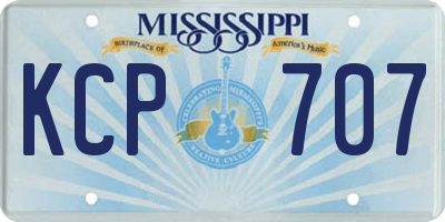 MS license plate KCP707