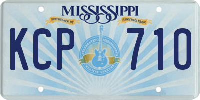 MS license plate KCP710