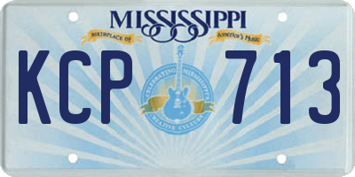 MS license plate KCP713