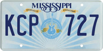 MS license plate KCP727