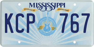 MS license plate KCP767