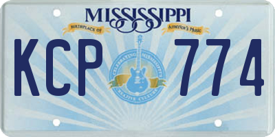 MS license plate KCP774