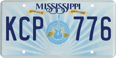 MS license plate KCP776