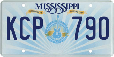MS license plate KCP790