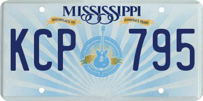 MS license plate KCP795