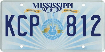 MS license plate KCP812
