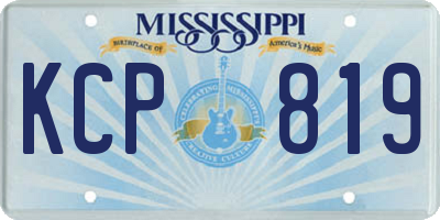MS license plate KCP819