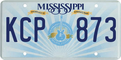 MS license plate KCP873