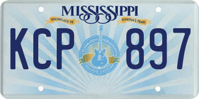 MS license plate KCP897
