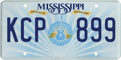 MS license plate KCP899