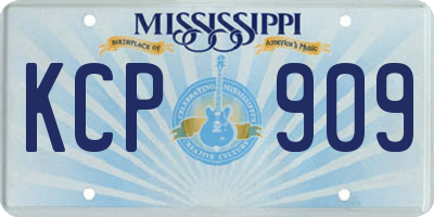 MS license plate KCP909