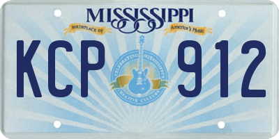 MS license plate KCP912