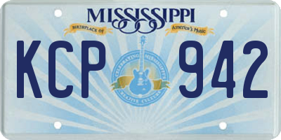 MS license plate KCP942